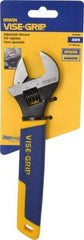Irwin - 1-1/8" Jaw Capacity, 8" Standard Adjustable Wrench - Chrome Vanadium Steel, Chrome Finish - Benchmark Tooling