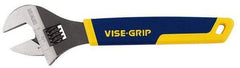 Irwin - 1-1/4" Jaw Capacity, 10" Standard Adjustable Wrench - Chrome Vanadium Steel, Chrome Finish - Benchmark Tooling