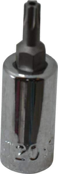 SK - 1/4" Drive, T20 Torx Bit Socket - 1-3/4" OAL, Tamper Resistant - Benchmark Tooling