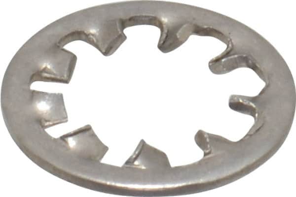 Made in USA - 1/4" Screw, 0.267" ID, Stainless Steel Internal Tooth Lock Washer - 0.478" OD, Uncoated, Grade 316 - Benchmark Tooling