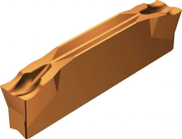 Sandvik Coromant - R123x2J CM 1125 Grade, 0.1969" Cutting Width, Carbide Cutoff Insert - 5° Right Hand Lead Angle, 0.0079" Cnr Rad, TiAlN Coated - Benchmark Tooling