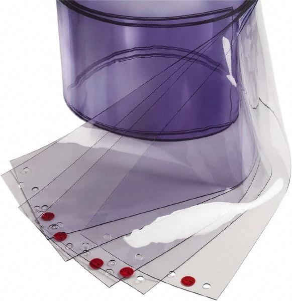 TMI, LLC - Clear Smooth Replacement Strips, Low Temperature Dock Curtain Strips - 12" Wide x 8' Long x 1/8" Thick, PVC - Benchmark Tooling