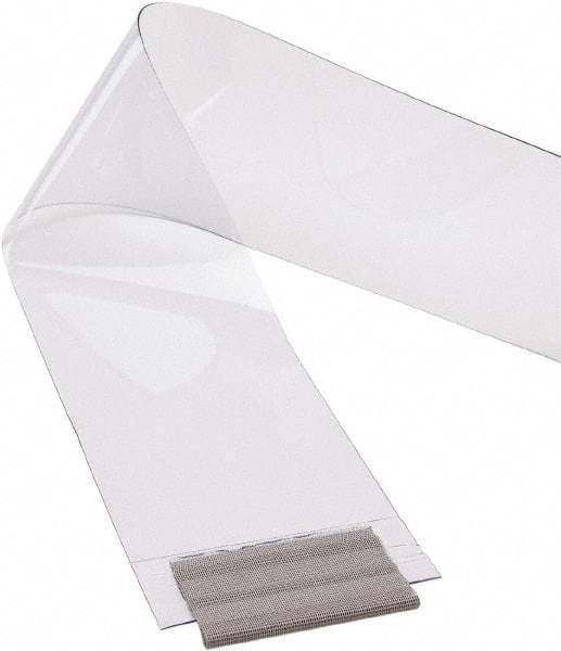 TMI, LLC - Clear Smooth with Reinforced Bonded Bead Replacement Strips, Armor Bond Dock Curtain Strips - 12" Wide x 10' Long x 1/8" Thick, PVC - Benchmark Tooling