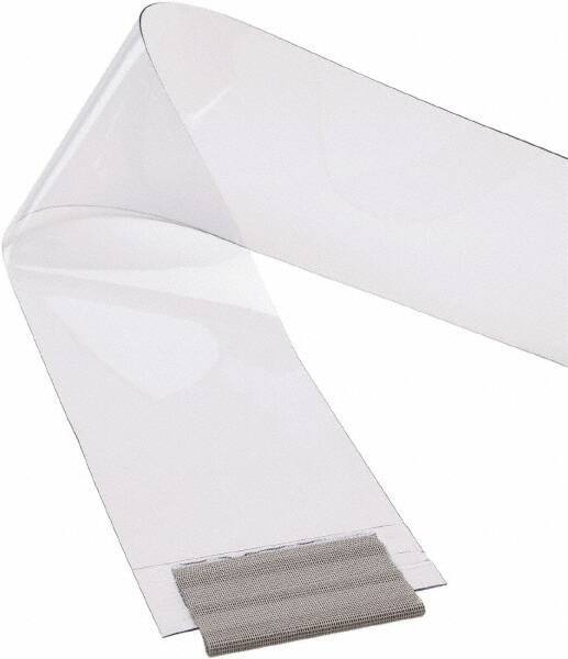 TMI, LLC - Clear Smooth with Reinforced Bonded Bead Replacement Strips, Armor Bond Dock Curtain Strips - 12" Wide x 8' Long x 1/8" Thick, PVC - Benchmark Tooling