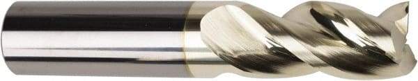 American Tool Service - 1", 1-3/4" LOC, 1" Shank Diam, 4" OAL, 3 Flute, Solid Carbide Square End Mill - Single End, ZrN Finish, Spiral Flute, Variable° Helix, Centercutting, Right Hand Cut, Right Hand Flute - Benchmark Tooling