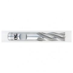 1 Dia. x 4-1/2 Overall Length 4-Flute Square End HSSE SE End Mill-Round Shank-Center Cutting-TiCN - Benchmark Tooling