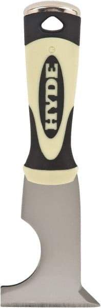 Hyde Tools - 2-1/2" Wide Chisel Edge Blade Stainless Steel 6-In-1 Tool - Stiff, Hammerhead Polypropylene Handle, 8" OAL - Benchmark Tooling