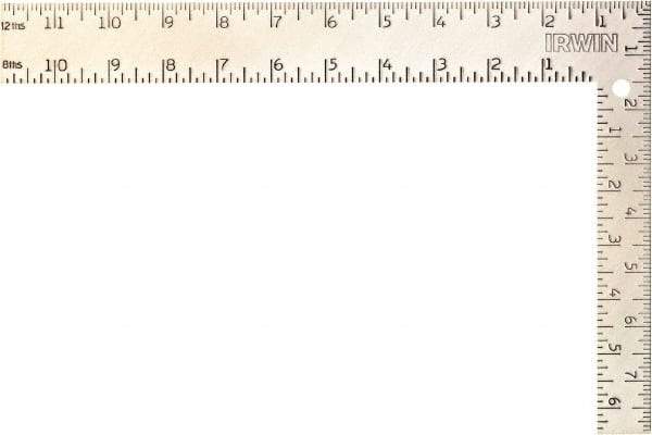 Irwin - 12" Blade Length, 8" Base Length Steel Square - Benchmark Tooling