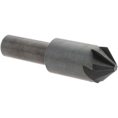 Melin Tool - 3/4" Head Diam, 1/2" Shank Diam, 6 Flute 90° High Speed Steel Countersink - Benchmark Tooling