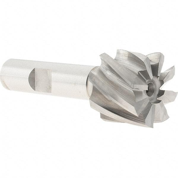 Melin Tool - 1", 3/4" LOC, 1/2" Shank Diam, 2-3/4" OAL, 8 Flute, Cobalt Square End Mill - Single End, Uncoated, Spiral Flute, 30° Helix, Right Hand Cut, Right Hand Flute - Benchmark Tooling