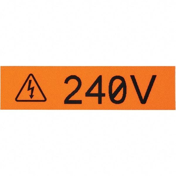 Panduit - 7,600mm Long x 1" Wide, Vinyl, Preprinted Tape Refills - White Background, Self Adhesive, Character 6 - Benchmark Tooling