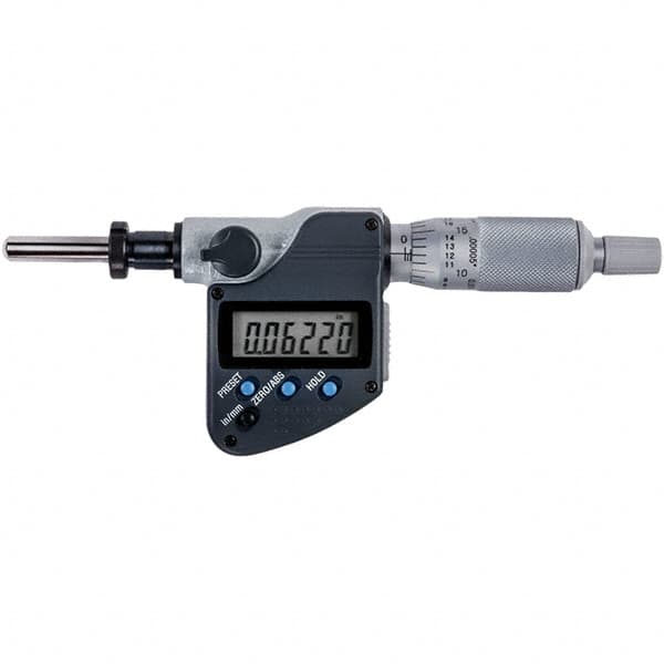 Mitutoyo - Electronic Micrometer Heads Minimum Measurement (Inch): 0 Minimum Measurement (mm): 0.00 - Benchmark Tooling