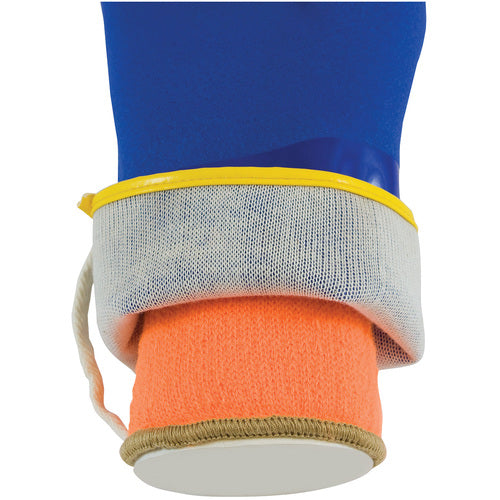 58-8658DL/XXL Insulated Seamless - ProCoat Sandy Coated Blue PVC Glove w/ Detachable 7G Terry Liner - 12″L - Exact Industrial Supply