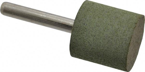 Grier Abrasives - 1" Max Diam x 2-1/2" Long, Cylinder W220, Rubberized Point - Coarse Grade, Aluminum Oxide, Mounted - Benchmark Tooling