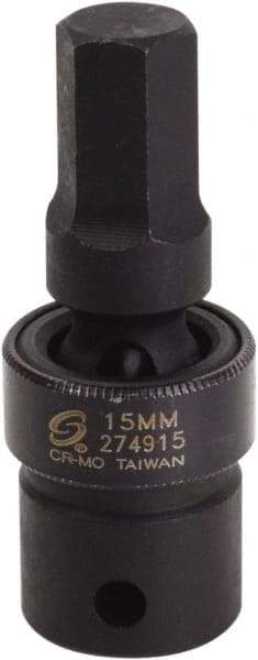 Sunex Tools - 1/2" Drive, 15mm Impact Hex Bit Socket - Benchmark Tooling