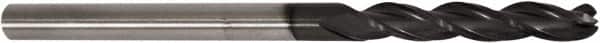 Controx - 12.5mm Cutting Diam x 3" Length of Cut, 3 Flute, Upcut Spiral Router Bit - Proprietary Coated, Right Hand Cut, Powdered Metal, 5" OAL x 1/2" Shank Diam, Ball Nose - Benchmark Tooling