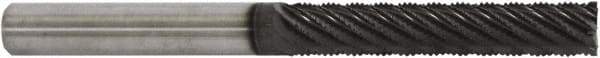 Controx - 12.7mm Cutting Diam x 3" Length of Cut, 10 Flute, Upcut Spiral Router Bit - Proprietary Coated, Right Hand Cut, Solid Carbide, 6" OAL x 1/2" Shank Diam, Ball Nose - Benchmark Tooling
