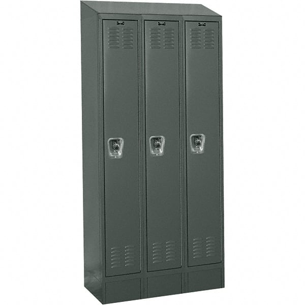 Hallowell - 3 Door, 1 Tier, Ready-Built Wardrobe & Box Lockers - Benchmark Tooling