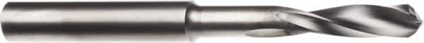 SGS - 0.377" 145° Spiral Flute Solid Carbide Screw Machine Drill Bit - Diamond Finish, Right Hand Cut, 1-27/32" Flute Length, 3-1/2" OAL, 8 Facet Point, Straight Shank - Benchmark Tooling