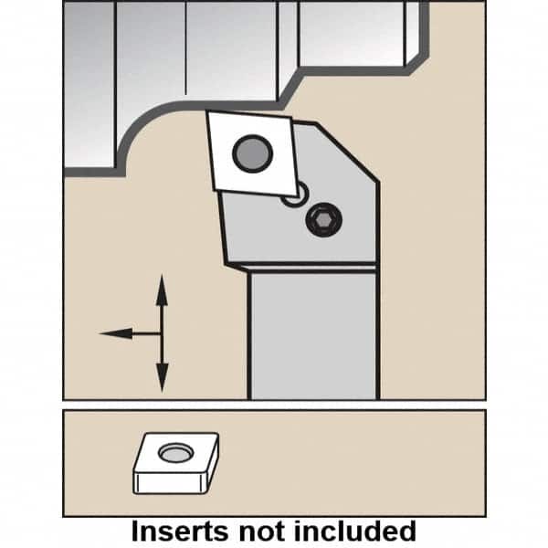 Kennametal - PCLN, Right Hand Cut, -5° Lead Angle, 32mm Shank Height x 25mm Shank Width, Negative Rake Indexable Turning Toolholder - 170mm OAL, CN... 190612 Insert Compatibility, Series PCLN - Benchmark Tooling
