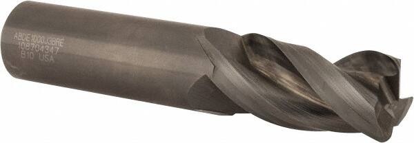 Kennametal - 1", 3 Flute, Single End, Solid Carbide, 0.12" Corner Radius End Mill - 5" OAL, 38° Helix, Right Hand Flute, 2" LOC, Right Hand Cut - Benchmark Tooling