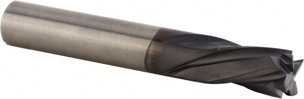 Kennametal - 3/8" Cutting Diam x 1-1/2" Length of Cut, 4 Flute, Compression Spiral Router Bit - Diamond Coated, Right Hand Cut, Solid Carbide, 4" OAL x 3/8" Shank Diam, Double Edge, 25° Helix Angle - Benchmark Tooling