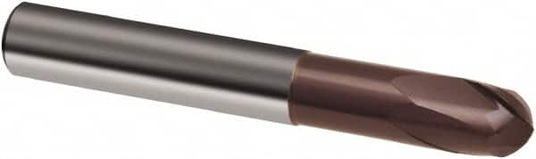Guhring - 2mm, 3mm LOC, 6mm Shank Diam, 57mm OAL, 2 Flute, Solid Carbide Square End Mill - Single End, TiAlN Finish, Spiral Flute, 30° Helix, Right Hand Cut, Right Hand Flute, Series 3848 - Benchmark Tooling