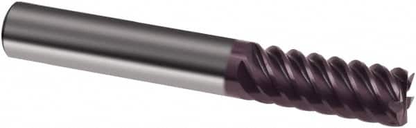 Guhring - 6mm, 13mm LOC, 6mm Shank Diam, 57mm OAL, 6 Flute, Solid Carbide Square End Mill - Single End, FIREX Finish, Spiral Flute, 55° Helix, Right Hand Cut, Right Hand Flute, Series 3715 - Benchmark Tooling