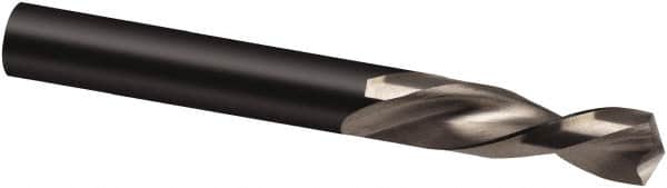 Guhring - 3.7mm 130° Parabolic Flute High Speed Steel Screw Machine Drill Bit - Bright Finish, Left Hand Cut, 20mm Flute Length, 52mm OAL, Cone Relief Point, Straight Shank - Benchmark Tooling