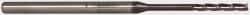 Accupro - 0.075", 1/2" LOC, 1/8" Shank Diam, 2-1/2" OAL, 3 Flute, Solid Carbide Square End Mill - Single End, AlTiN Finish, Spiral Flute, 30° Helix, Centercutting, Series Miniature - Benchmark Tooling