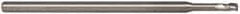 Accupro - 0.09", 0.135" LOC, 1/8" Shank Diam, 2-1/2" OAL, 3 Flute, Solid Carbide Square End Mill - Single End, Uncoated, Spiral Flute, 30° Helix, Centercutting, Series Miniature - Benchmark Tooling