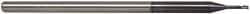 Accupro - 0.04", 0.06" LOC, 1/8" Shank Diam, 2-1/2" OAL, 3 Flute, Solid Carbide Square End Mill - Single End, AlTiN Finish, Spiral Flute, 30° Helix, Centercutting, Series Miniature - Benchmark Tooling