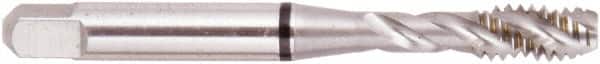 Regal Cutting Tools - M10x1.50 Metric 3 Flute 6H Modified Bottoming Spiral Flute Tap - High Speed Steel, Bright Finish, 2-15/16" OAL, Right Hand Flute, Right Hand Thread, D6, Series Triple Crown - Exact Industrial Supply