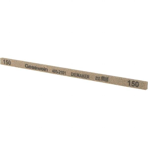 Made in USA - 150 Grit Aluminum Oxide Rectangular Polishing Stone - Coarse Grade, 1/4" Wide x 6" Long x 1/8" Thick - Benchmark Tooling