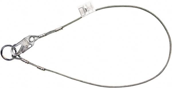 Miller - 6' Long, 3" Eye Length, O-Ring Cable Sling - 5,000 Lb Capacity, Steel & Vinyl Coated Wire Rope - Benchmark Tooling