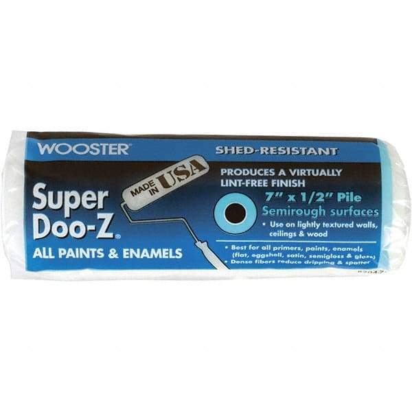 Wooster Brush - 1/2" Nap, 7" Wide Paint Roller Cover - Semi-Rough Texture, Woven - Benchmark Tooling