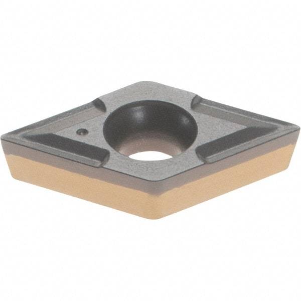 Iscar - DCMT2-0 Grade IC8250 Carbide Turning Insert - TiCN/Al2O3/TiN Finish, 55° Diamond, 1/4" Inscr Circle, 3/32" Thick, 0.0079" Corner Radius - Benchmark Tooling