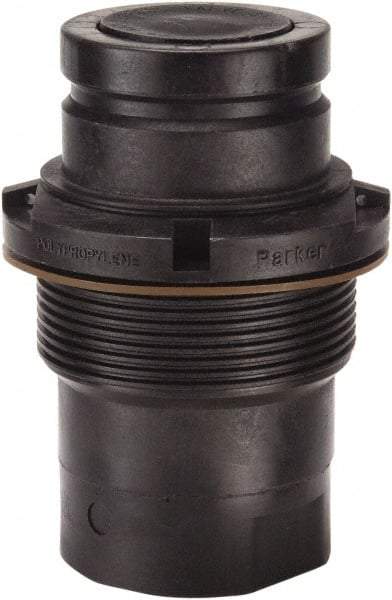 Parker - 1" Nominal Flow, 1 Thread, Nonspill Quick Disconnect Coupling - 60 Max psi, 40 to 140°F, Polypropylene Coupling, Fluorocarbon O-Ring - Benchmark Tooling