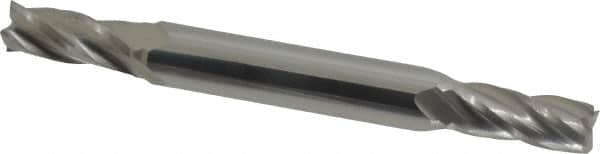 Hertel - 5/16", 3/4" LOC, 3/8" Shank Diam, 3" OAL, 4 Flute, Solid Carbide Square End Mill - Double End, Uncoated, 30° Helix, Centercutting - Benchmark Tooling