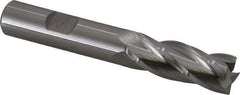 Hertel - 13.5mm, 1-3/8" LOC, 1/2" Shank Diam, 3-3/8" OAL, 4 Flute, Cobalt Square End Mill - Single End, Uncoated, 30° Helix, Centercutting, Right Hand Cut - Benchmark Tooling