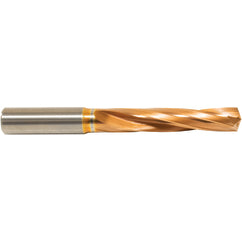 #13 Dia. × 6 mm Shank × 36 mm Flute Length × 74 mm OAL, 5xD, 135°, ZrCN, 2 Flute, Coolant Thru, Round Solid Carbide Drill - Benchmark Tooling