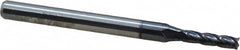Accupro - 2mm, 8mm LOC, 3mm Shank Diam, 38mm OAL, 4 Flute, Solid Carbide Square End Mill - Single End, AlTiN Finish, Spiral Flute, 30° Helix, Centercutting, Right Hand Cut, Right Hand Flute - Benchmark Tooling
