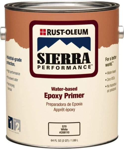 Rust-Oleum - 1 Gal White Water-Based Acrylic Enamel Primer - 200 to 300 Sq Ft Coverage, 0 gL Content, Quick Drying, Interior/Exterior - Benchmark Tooling
