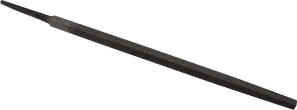 Value Collection - 8" Long, Second Cut, Square American-Pattern File - Double Cut, 5/16" Overall Thickness, Tang - Benchmark Tooling