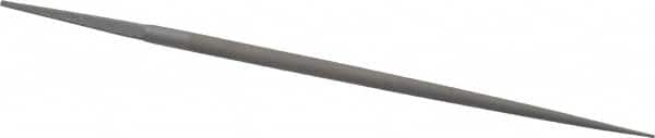 Grobet - 6" Standard Precision Swiss Pattern Round File - Double Cut, 1/4" Width Diam, With Tang - Benchmark Tooling