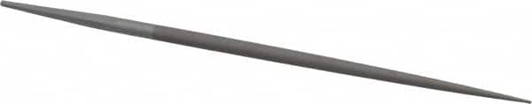 Grobet - 6" Standard Precision Swiss Pattern Round File - Double Cut, 1/4" Width Diam, With Tang - Benchmark Tooling