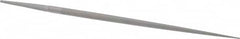 Grobet - 8" Standard Precision Swiss Pattern Round File - Double Cut, 5/16" Width Diam, With Tang - Benchmark Tooling
