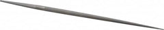 Grobet - 8" Standard Precision Swiss Pattern Round File - Double Cut, 5/16" Width Diam, With Tang - Benchmark Tooling