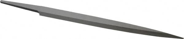 Grobet - 6" Standard Precision Swiss Pattern Barrette File - Double Cut, 23/32" Width Diam x 5/32" Thick, With Tang - Benchmark Tooling