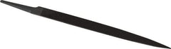 Grobet - 8" Standard Precision Swiss Pattern Barrette File - Double Cut, 7/8" Width Diam x 13/64" Thick, With Tang - Benchmark Tooling